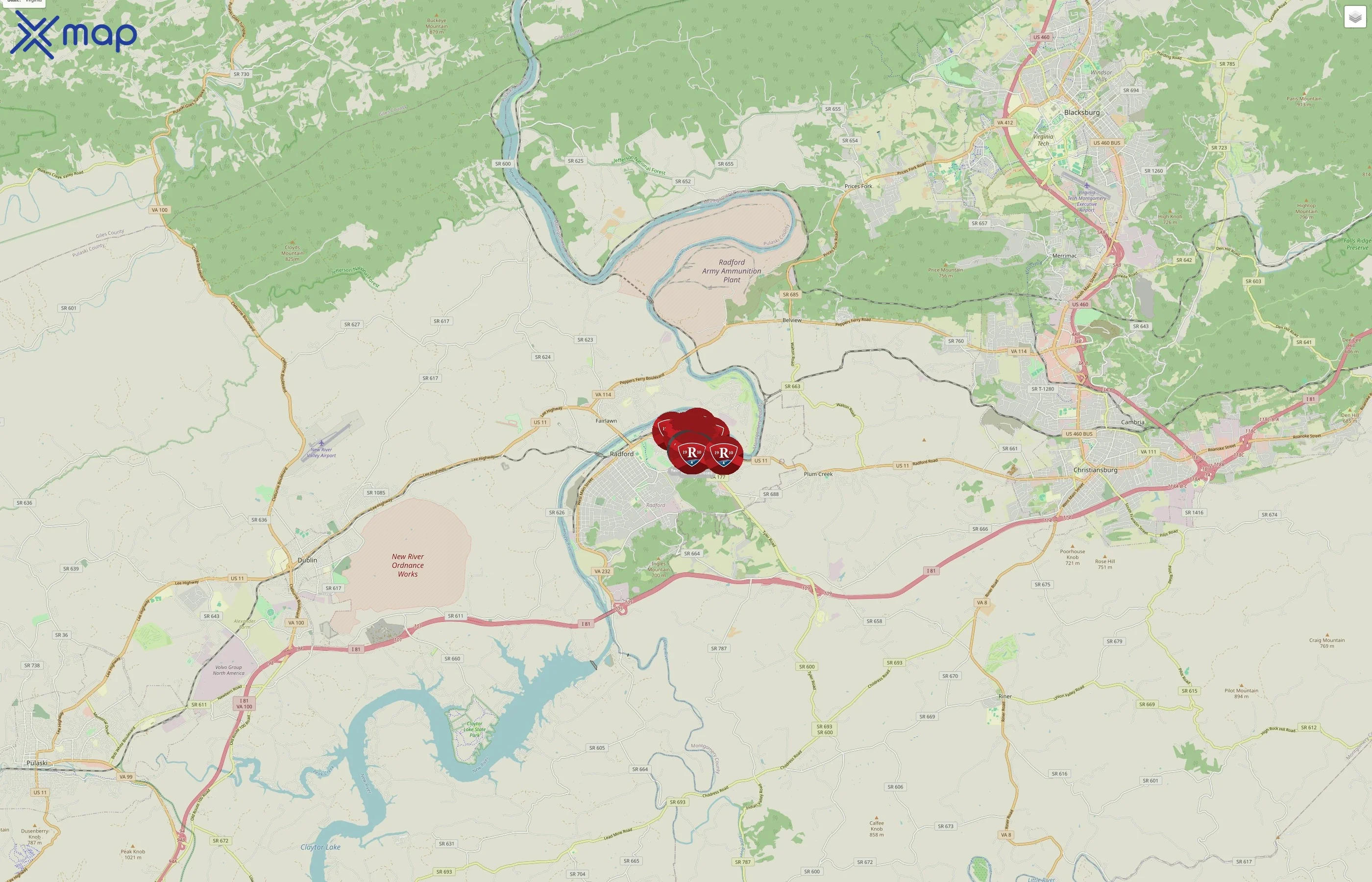 Radford University traffic data