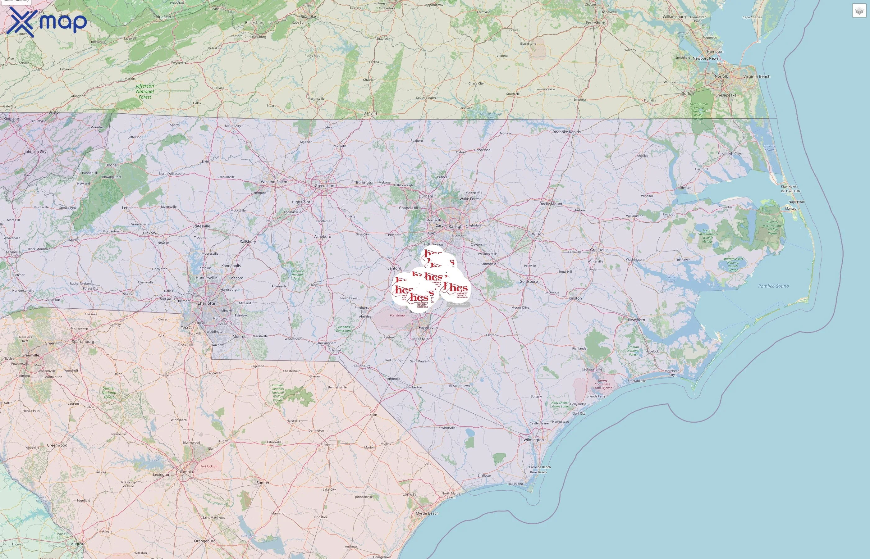 Harnett County Schools street hotspots