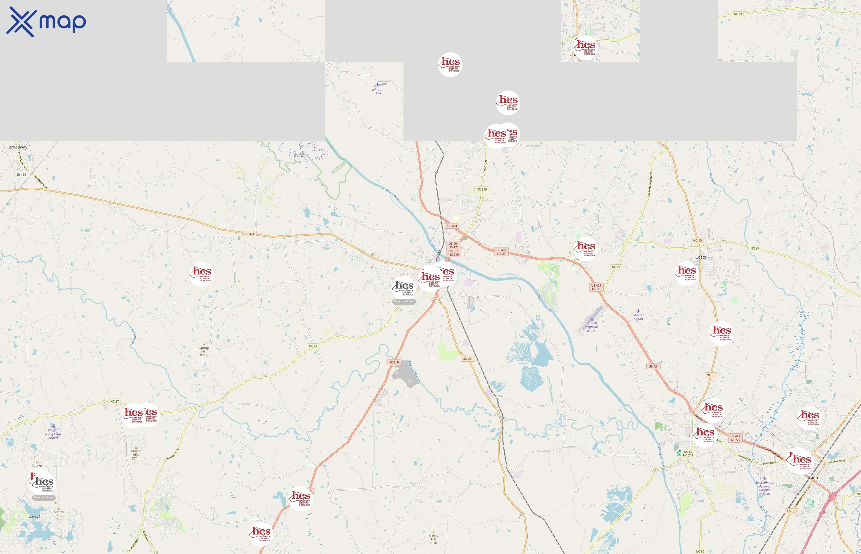 Harnett County Schools area coverage