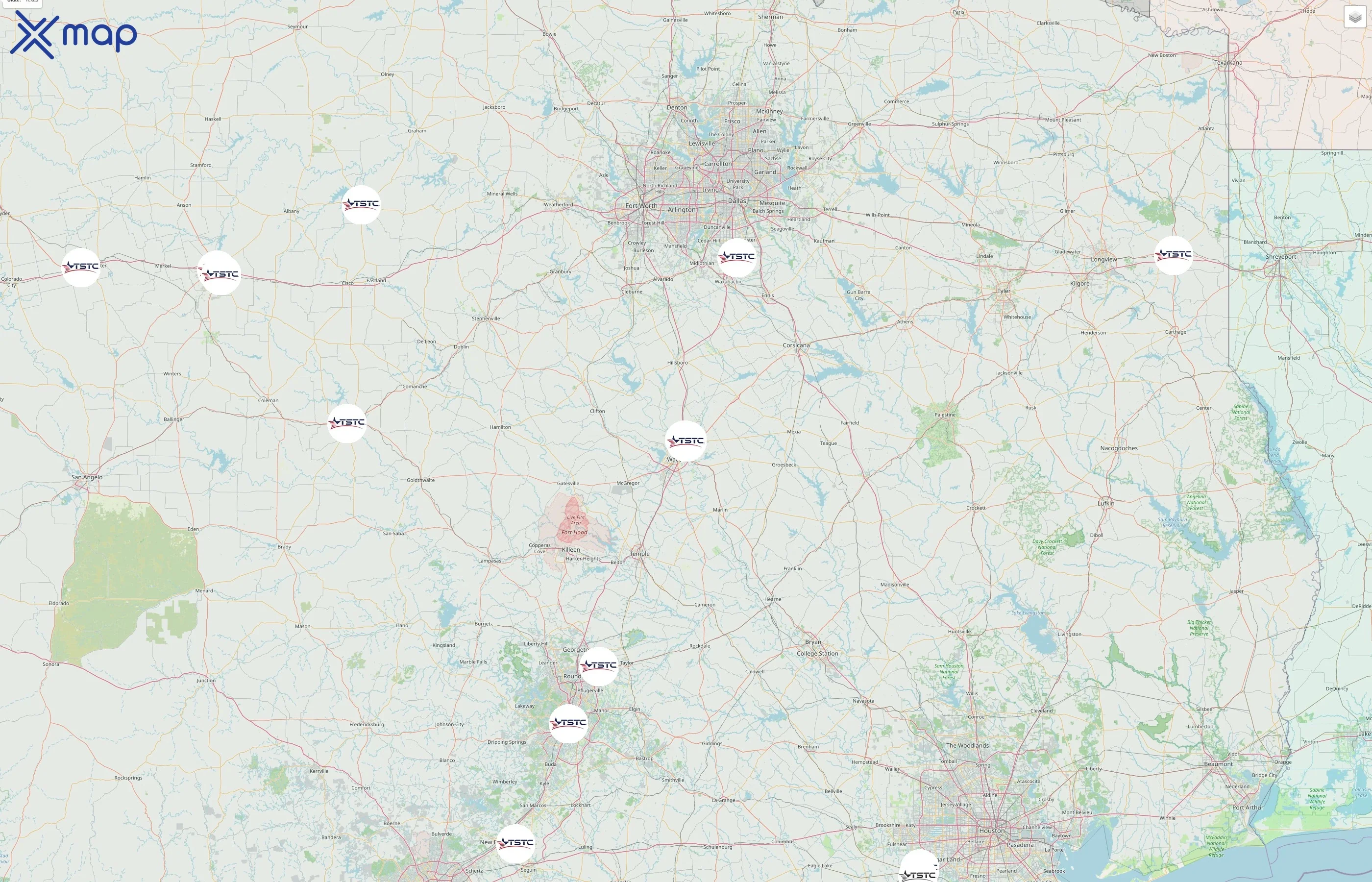 Texas State Technical College street hotspots