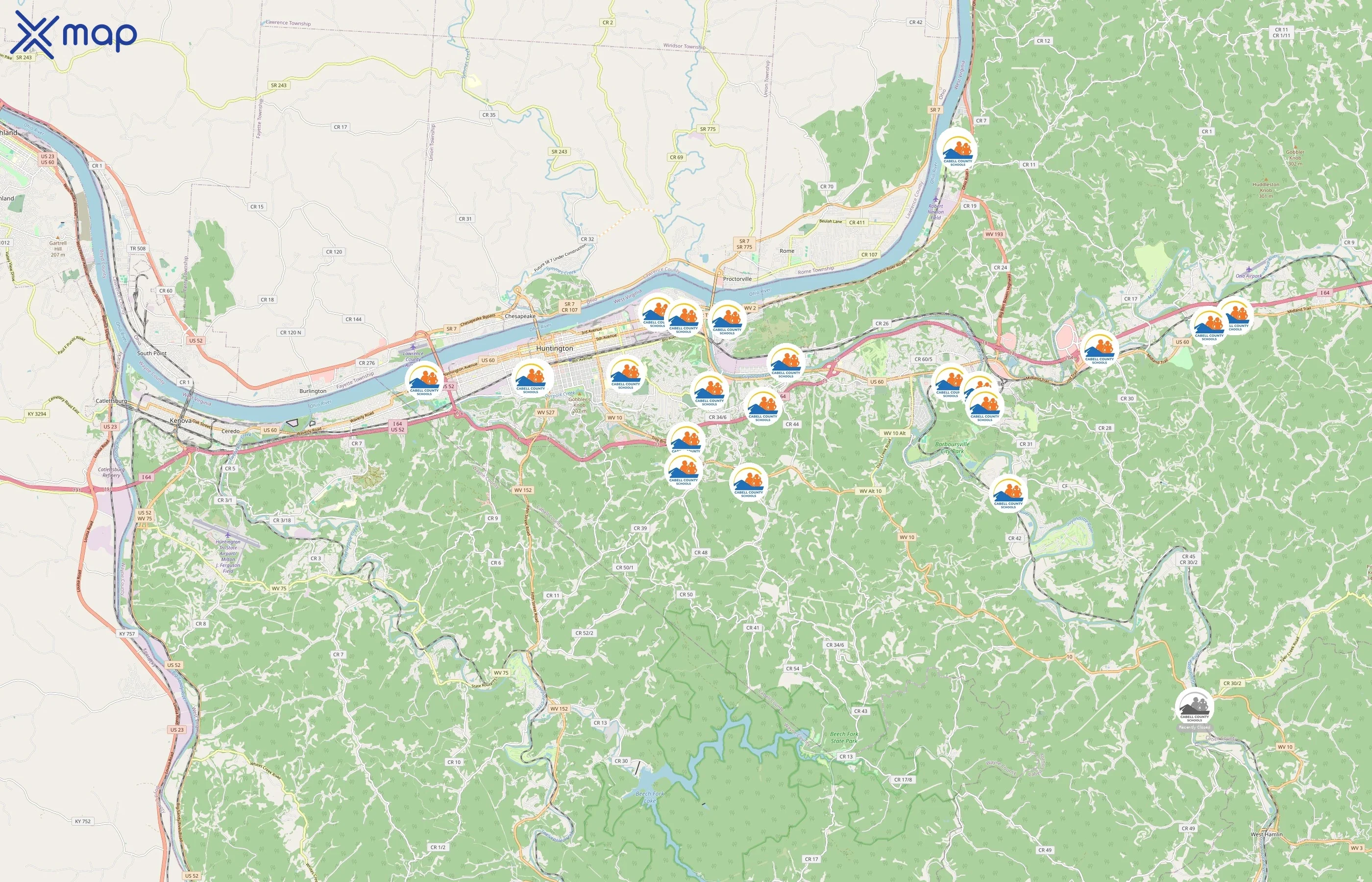 Cabell Schools area coverage