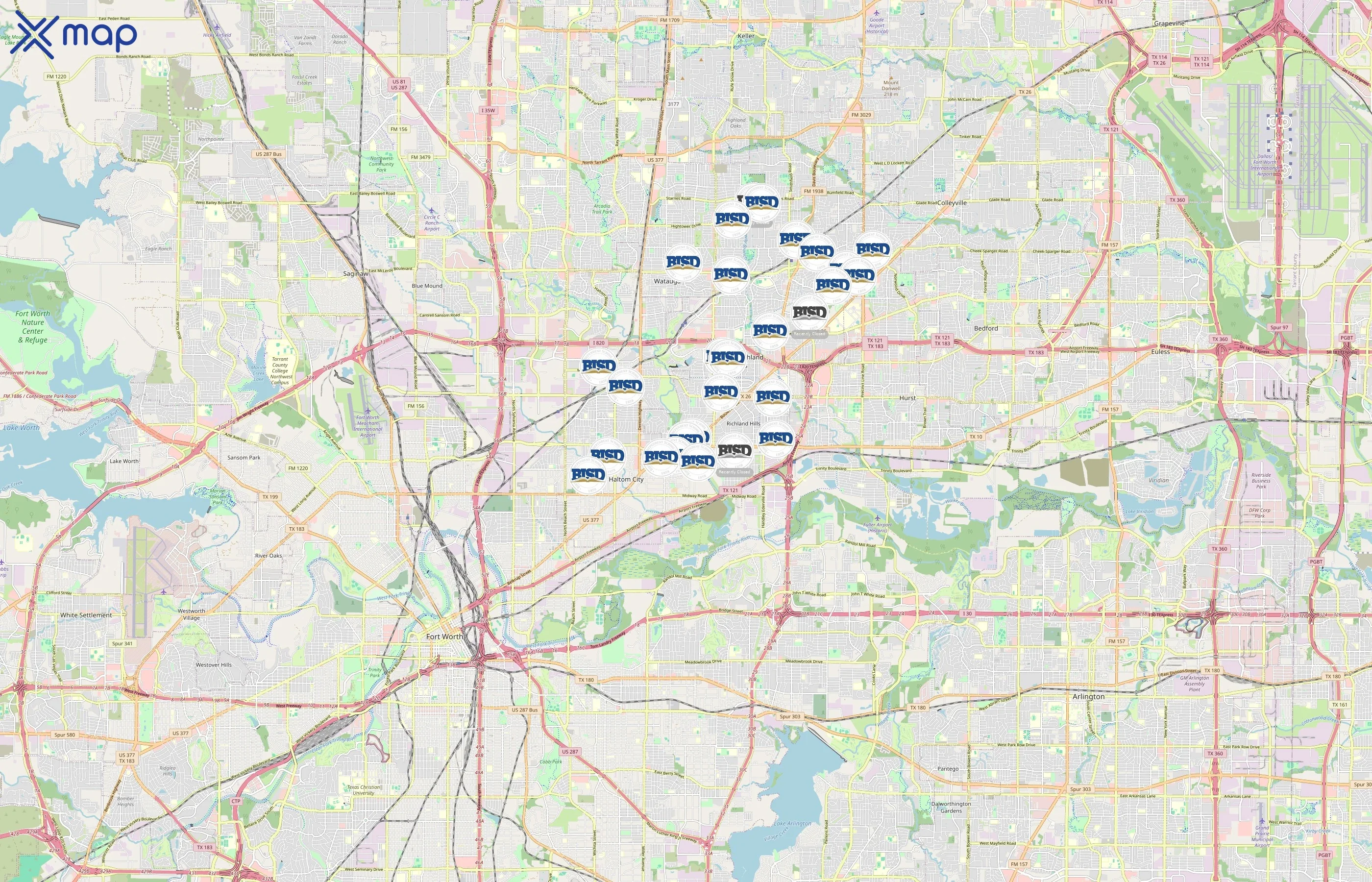 Birdville Independent School District area coverage