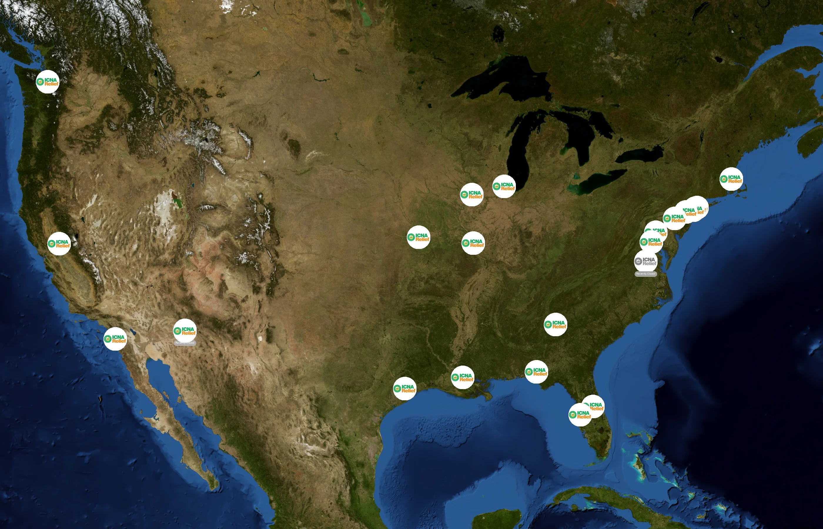 ICNA Relief state distribution