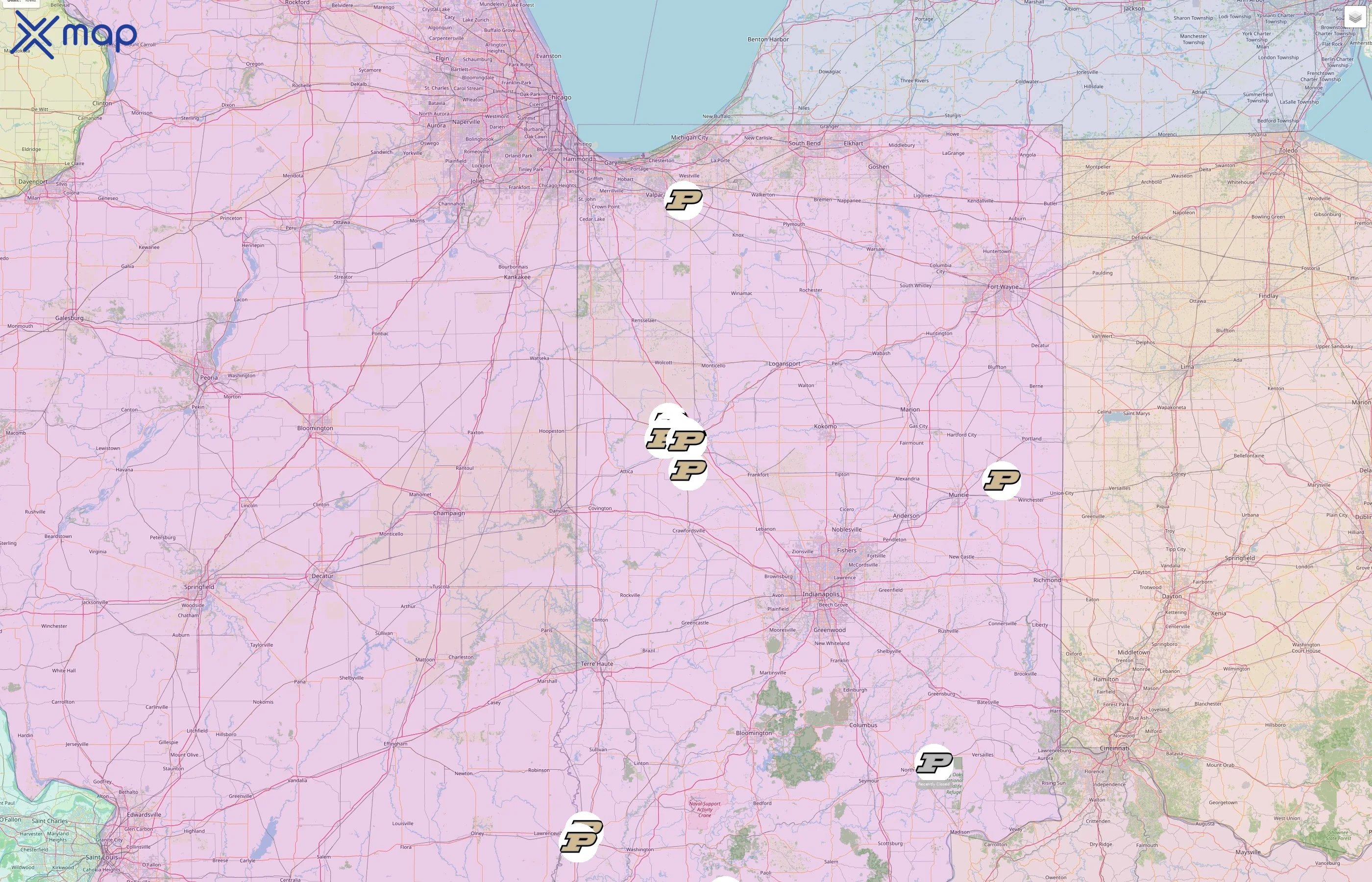 Purdue University College of Agriculture street hotspots