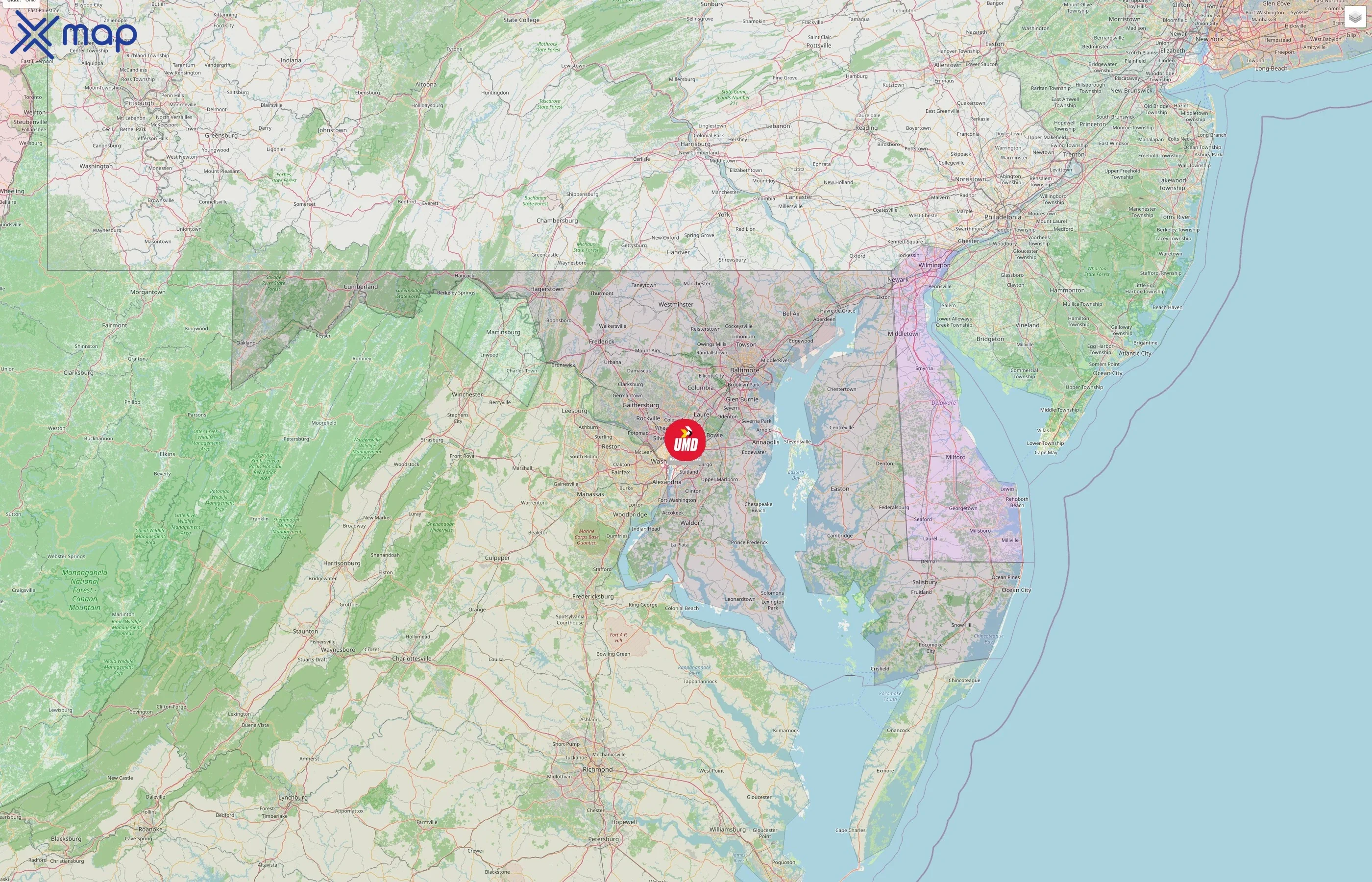 University of Maryland Department of Resident Life street hotspots