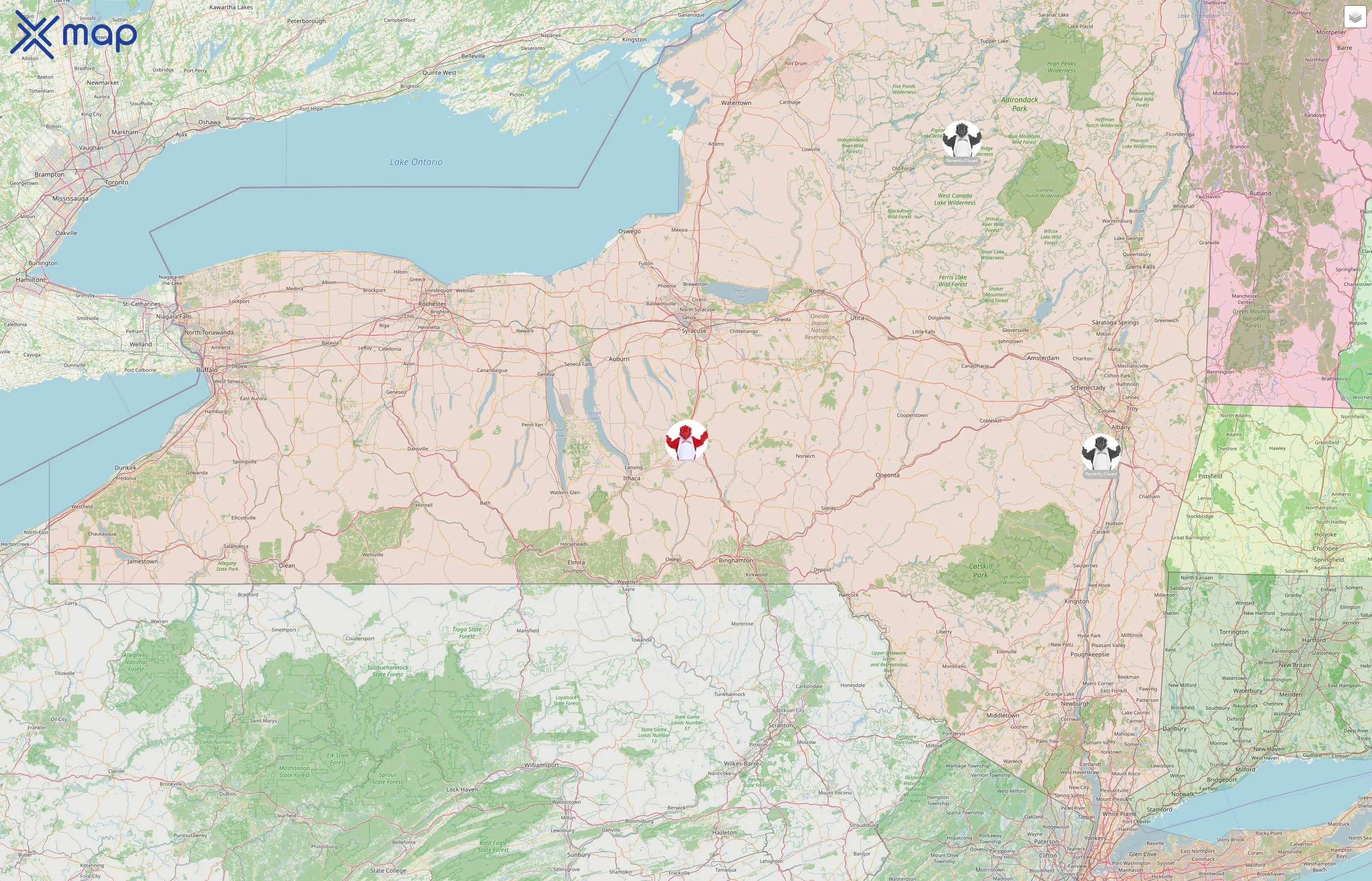 SUNY Cortland street hotspots