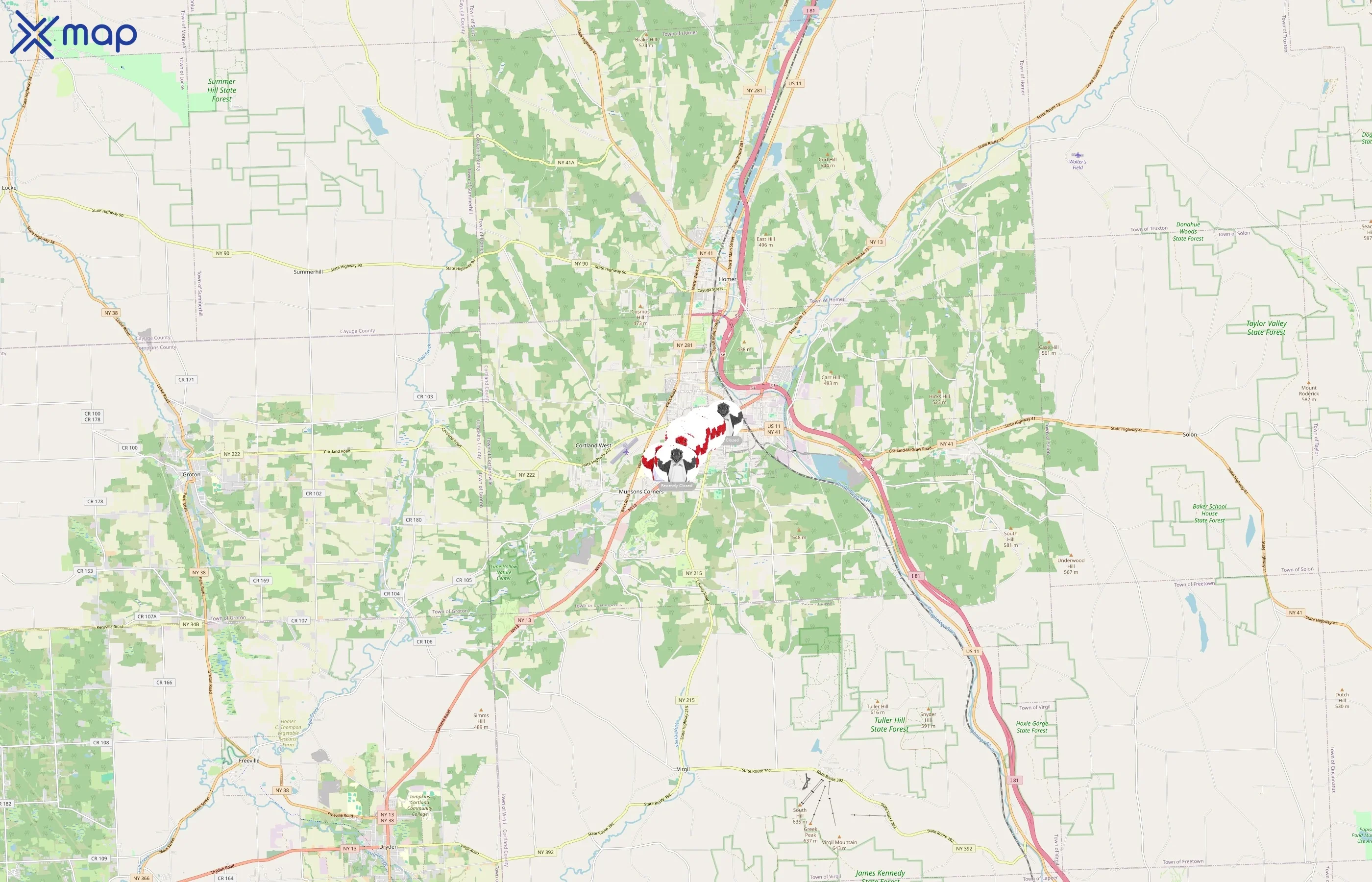 SUNY Cortland area coverage