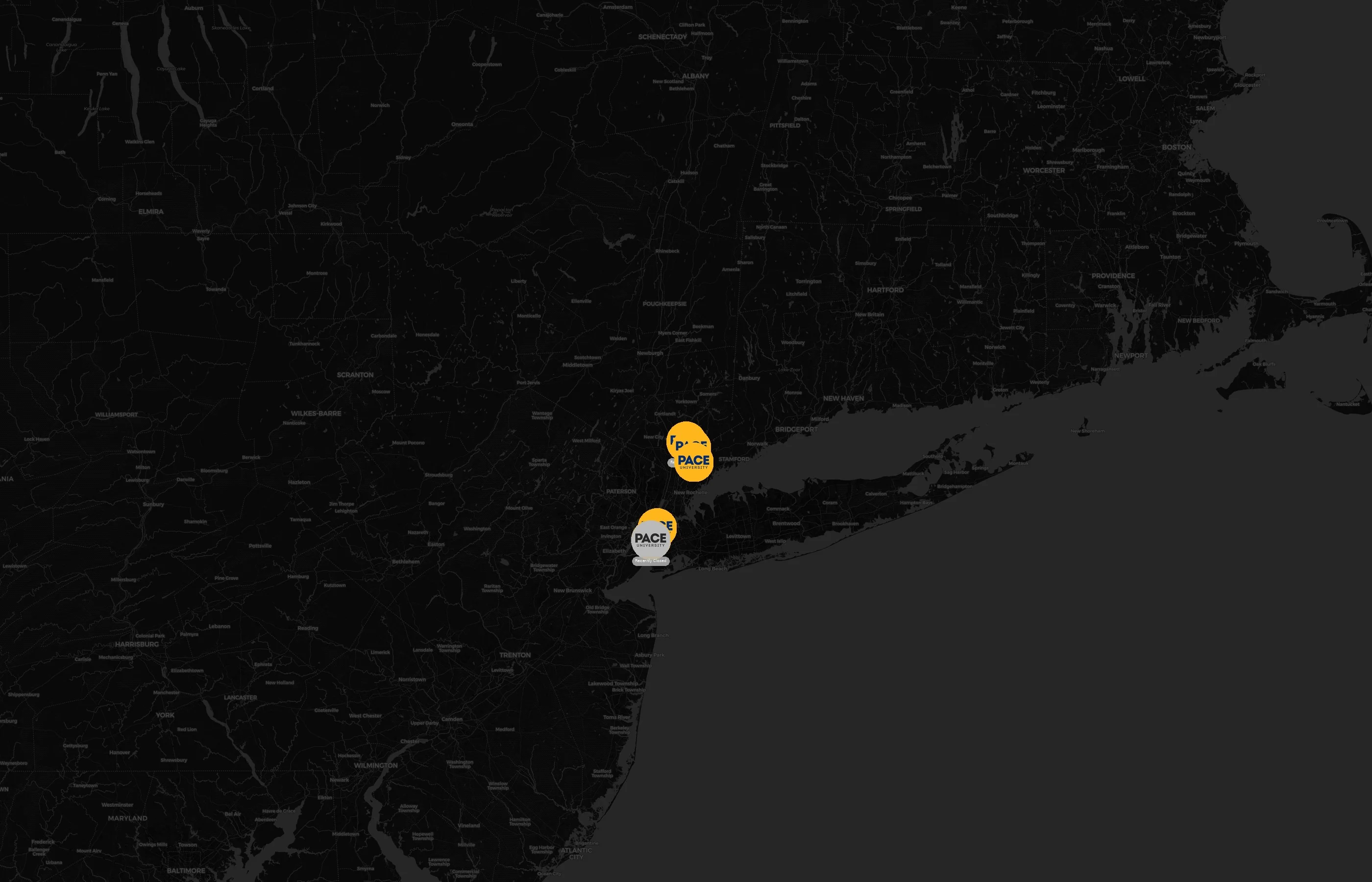 Pace University city distribution