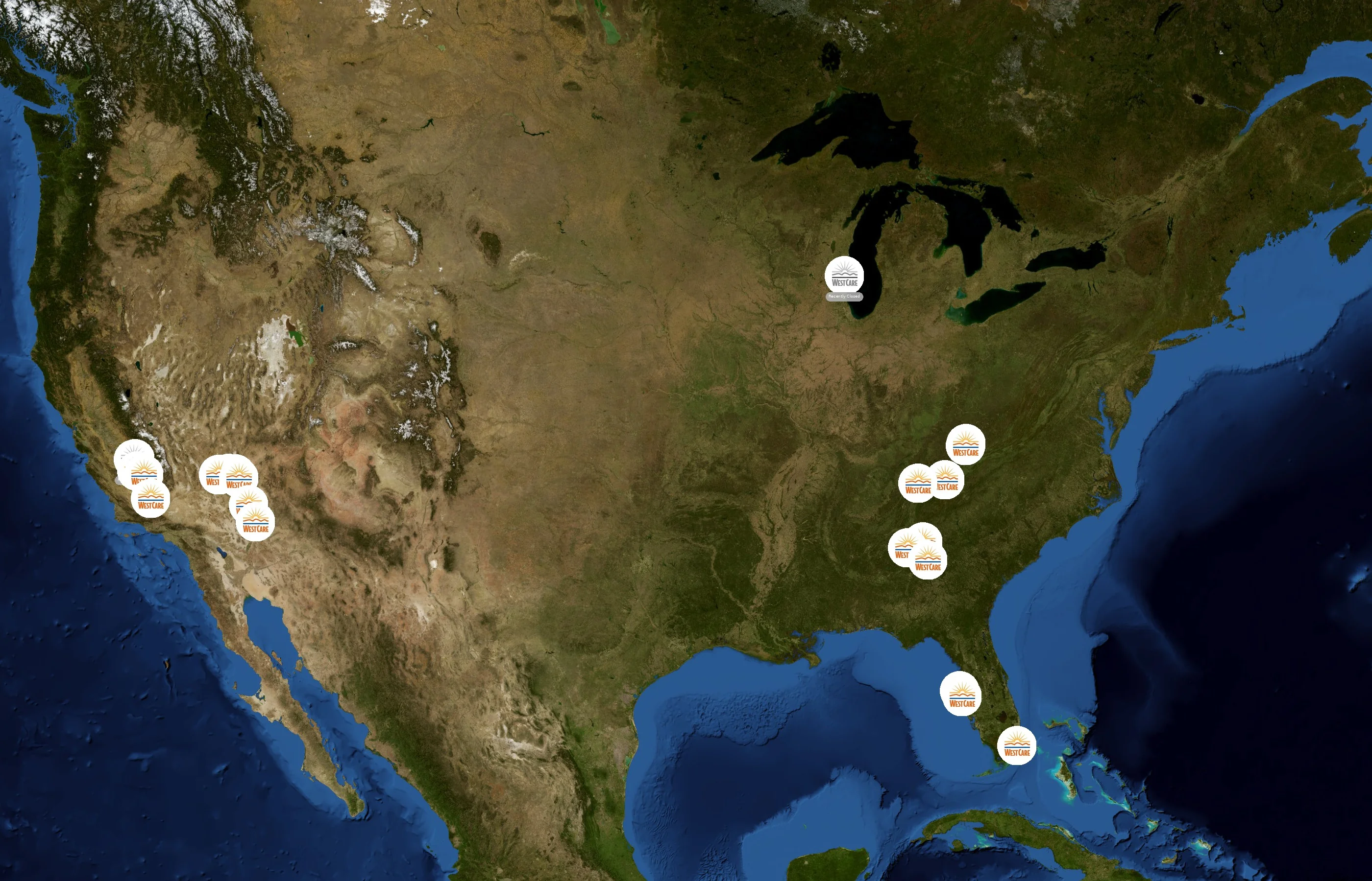WestCare state distribution