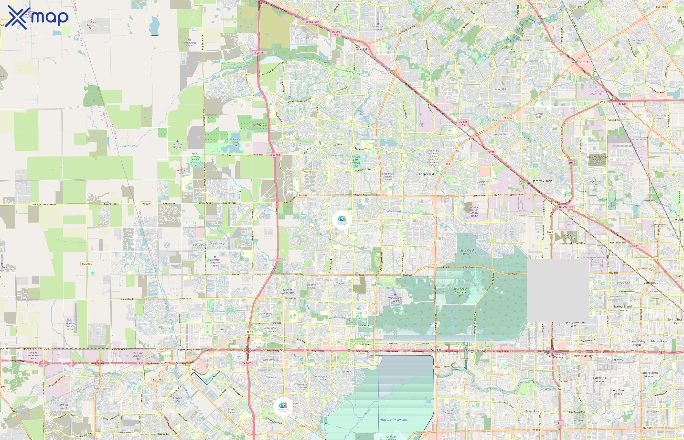 Montessori Kids Universe area coverage