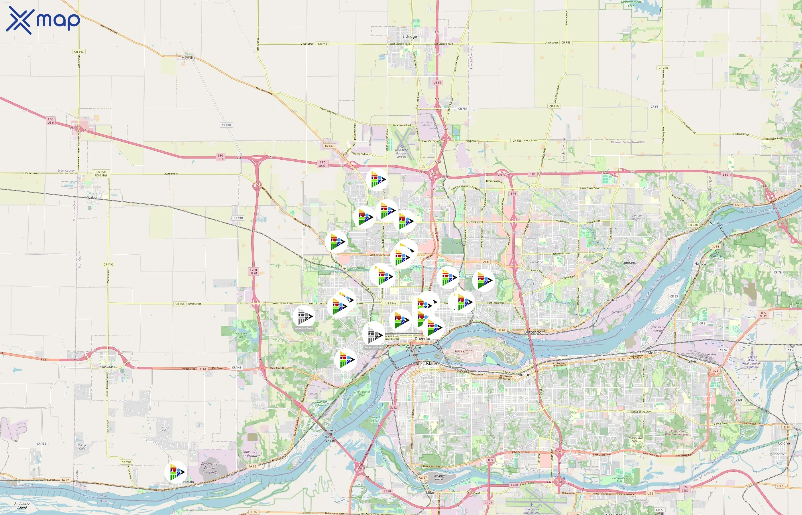 Davenport Community School District area coverage