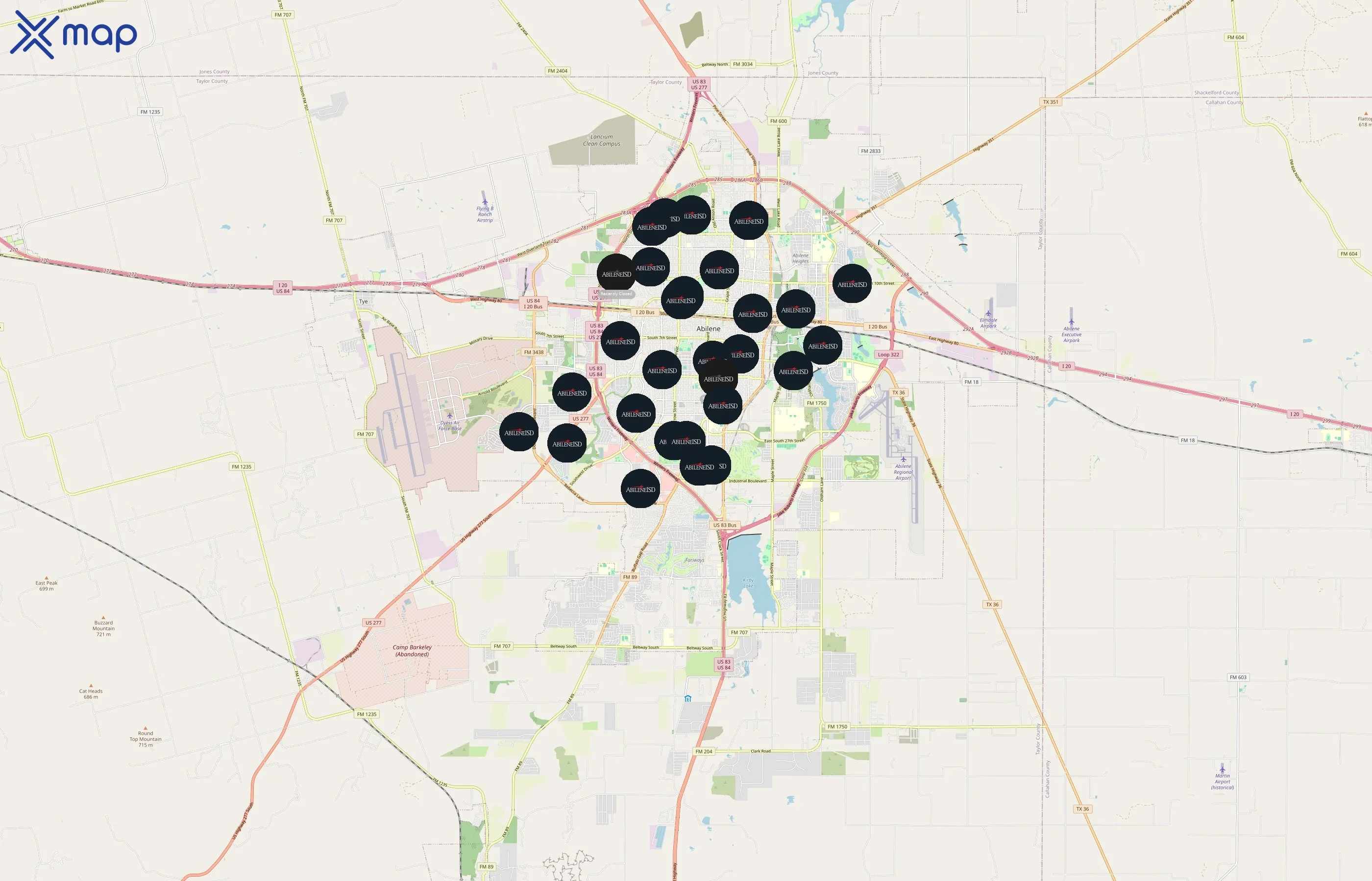 Abilene Independent School District area coverage