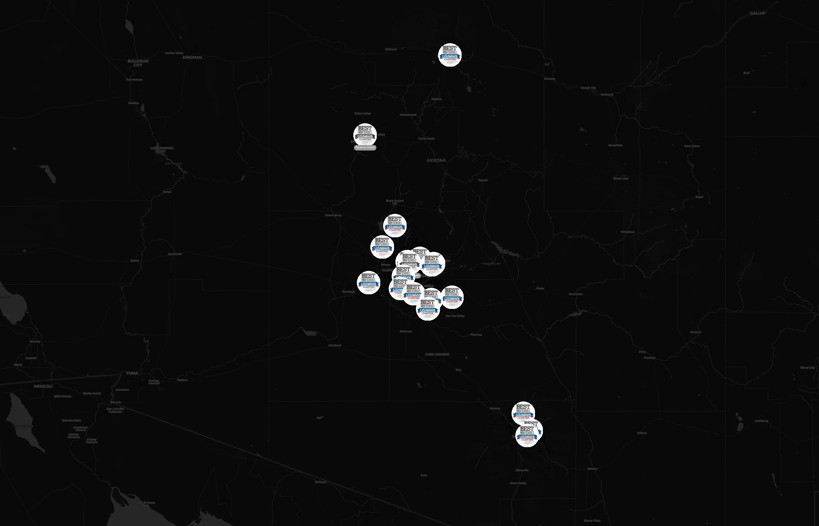 BASIS Charter Schools city distribution