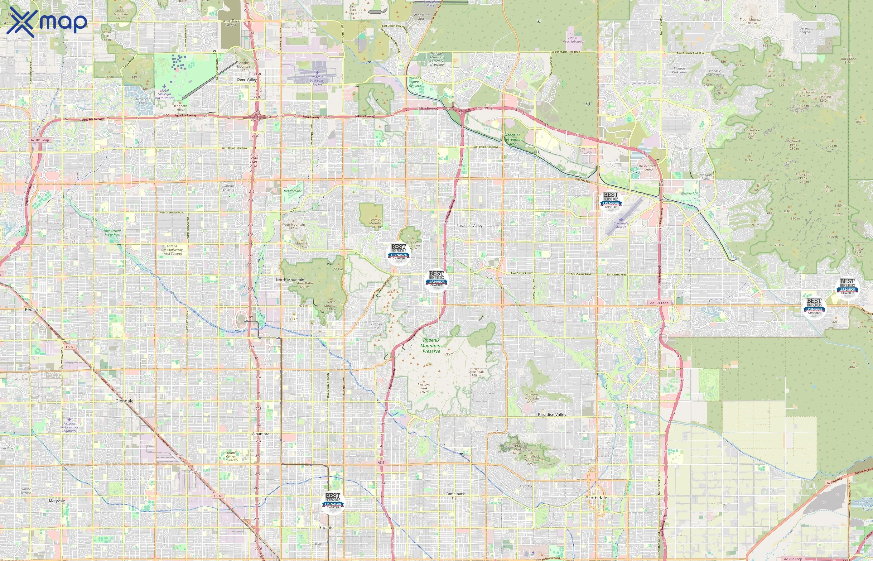 BASIS Charter Schools area coverage