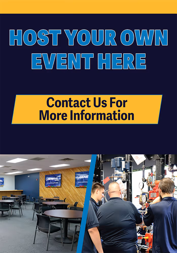 Host you events at General Air Products Mobile Web Banner