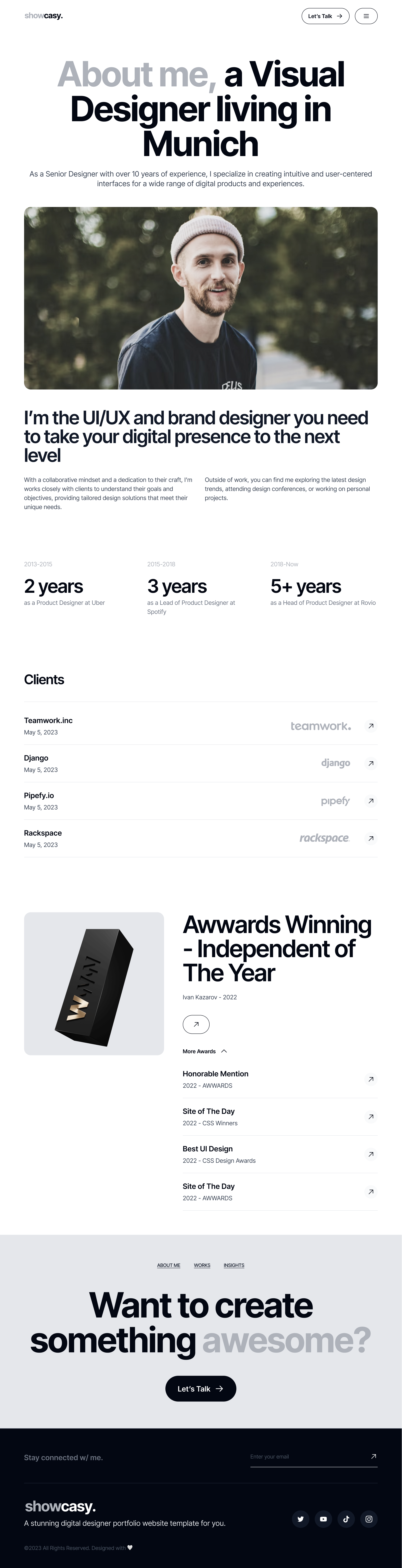 Showcasy - About Me V2