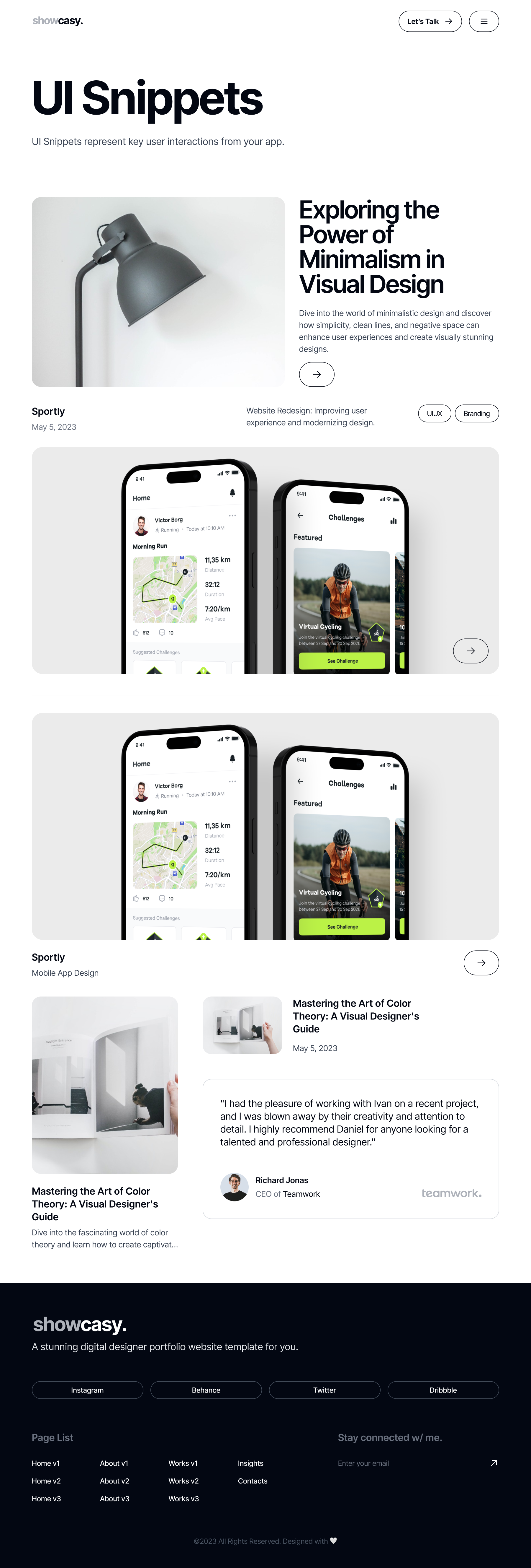Showcasy - UI Snippet