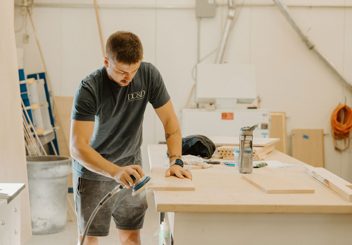 Craftsman sanding