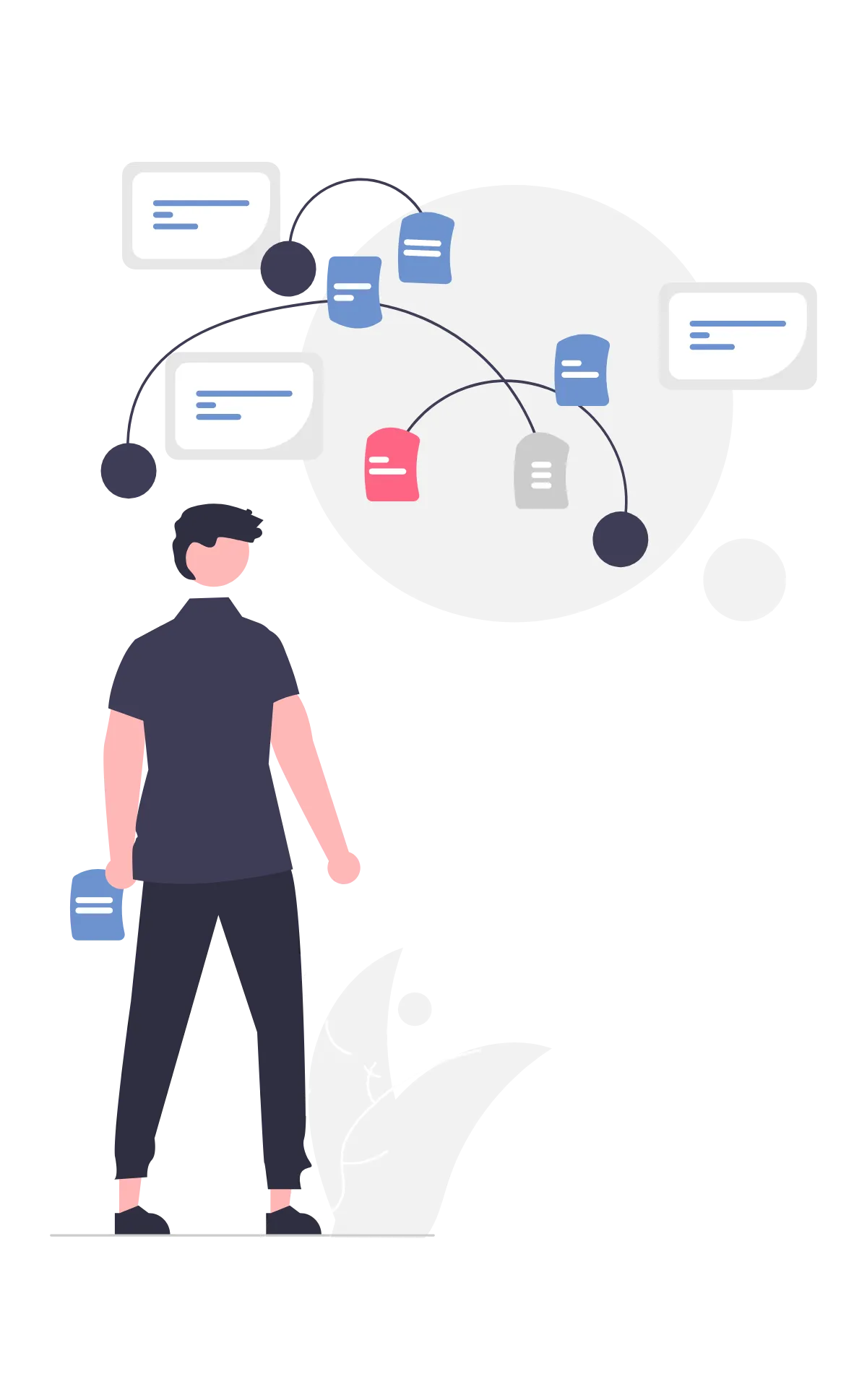 a person facing complexity