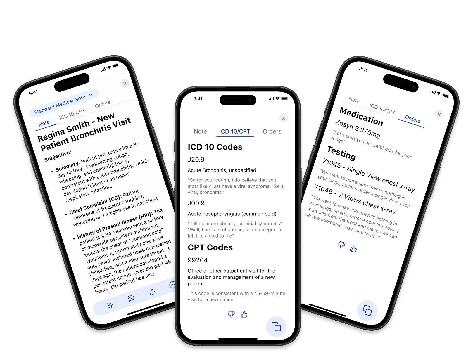 Doctor using medical billing app