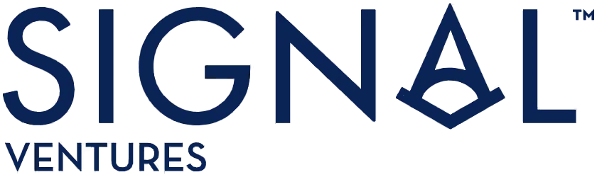 Signal Ventures logo with stylized letter A in dark blue.