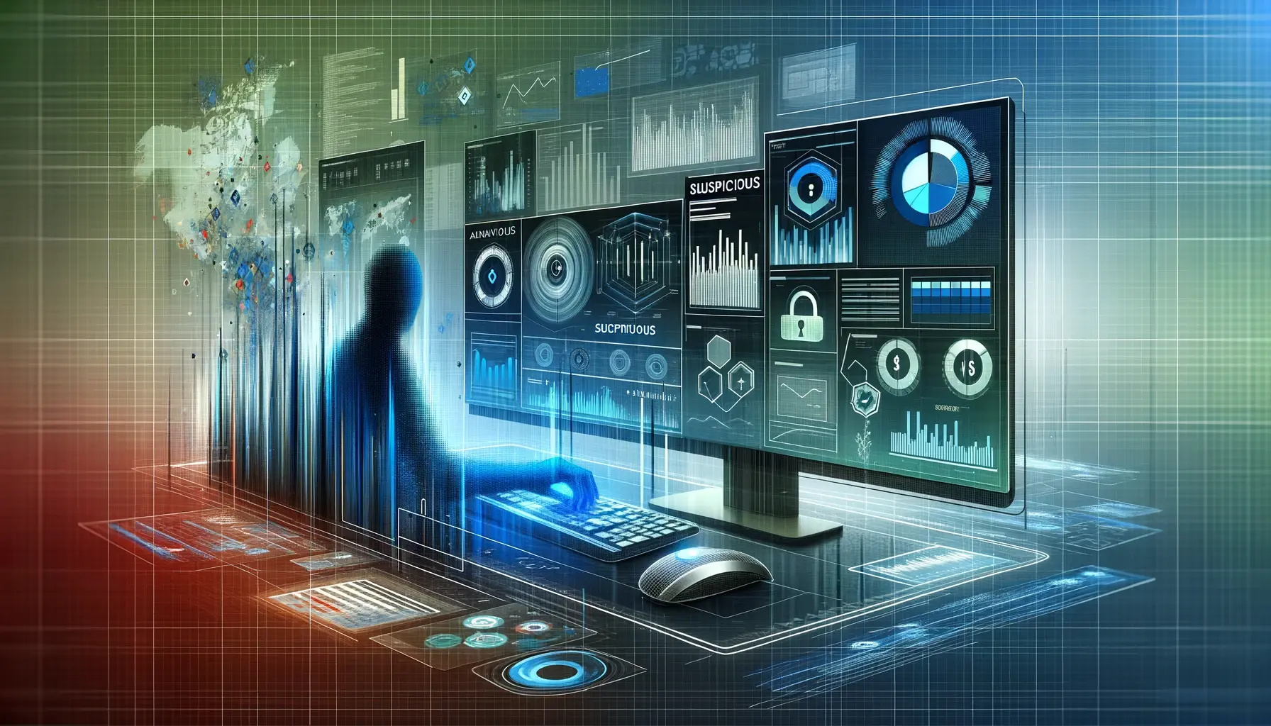 An image depicting the process of analyzing suspicious transactions in a financial setting
