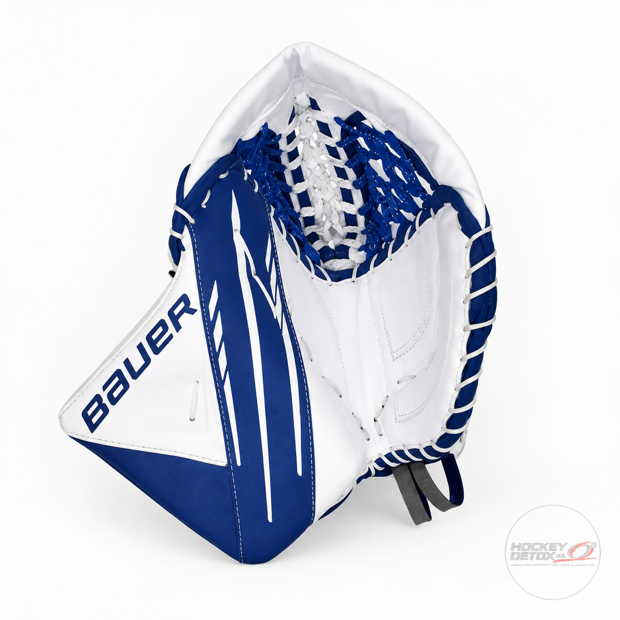 Young goalie Ryan with a customized Hockey Detox glove