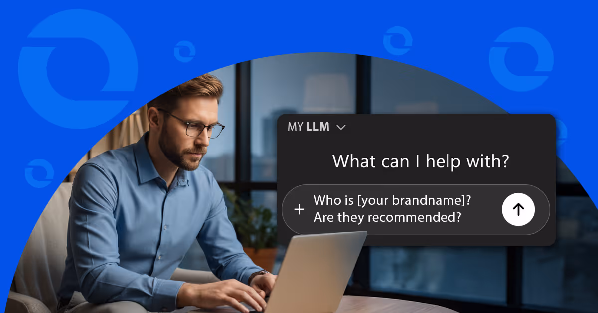 Is SEO Dead? A professional prompting an AI chat with a brand search