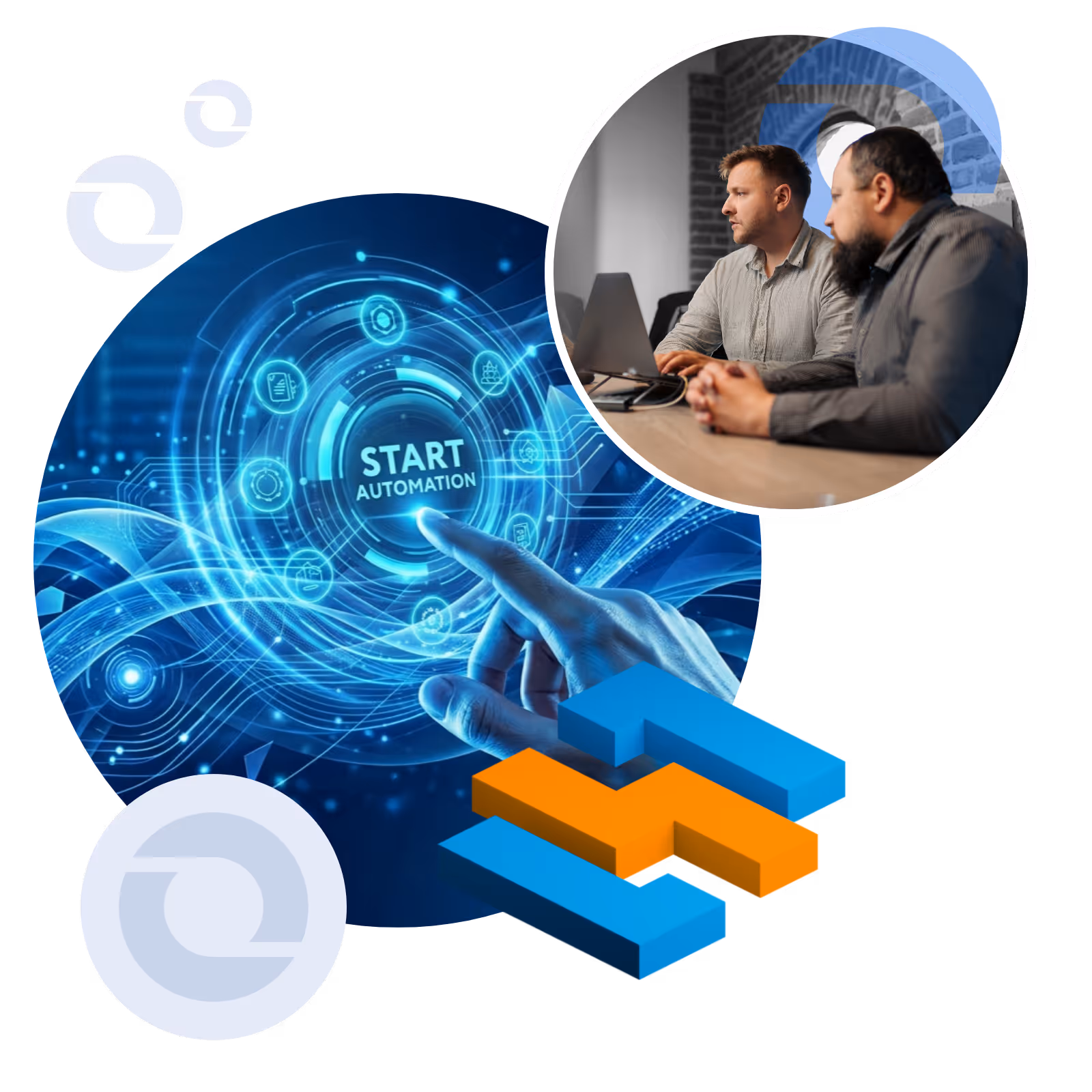 Macro's team members providing CRM Services.