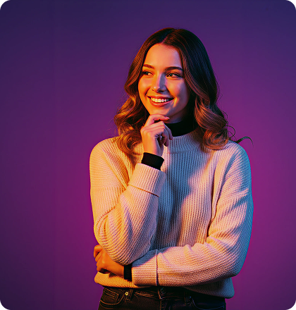 Imagem de moça pensativa