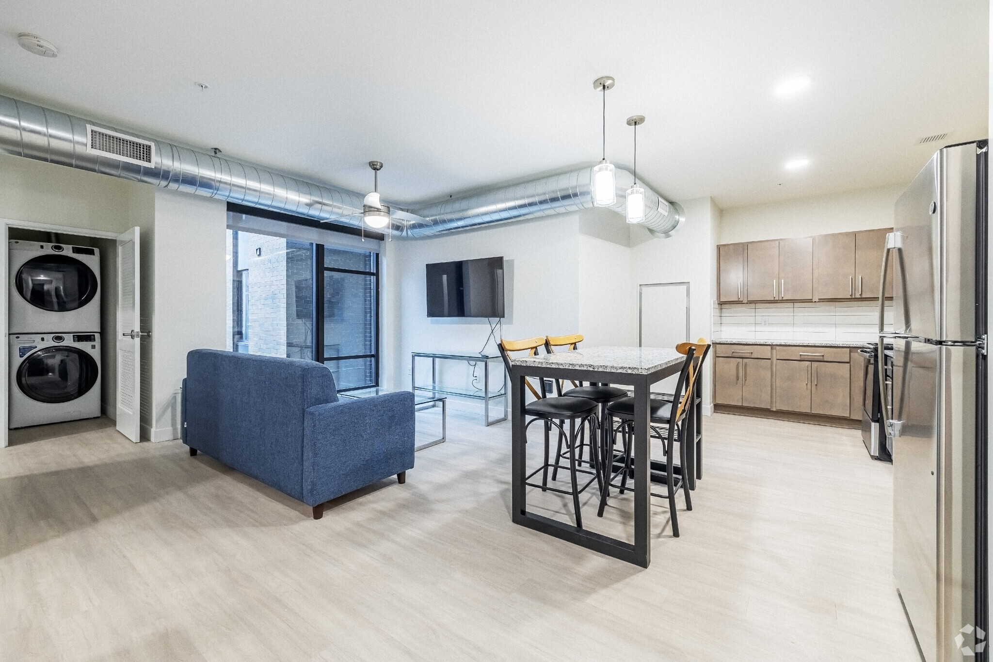 Kitchen and living room