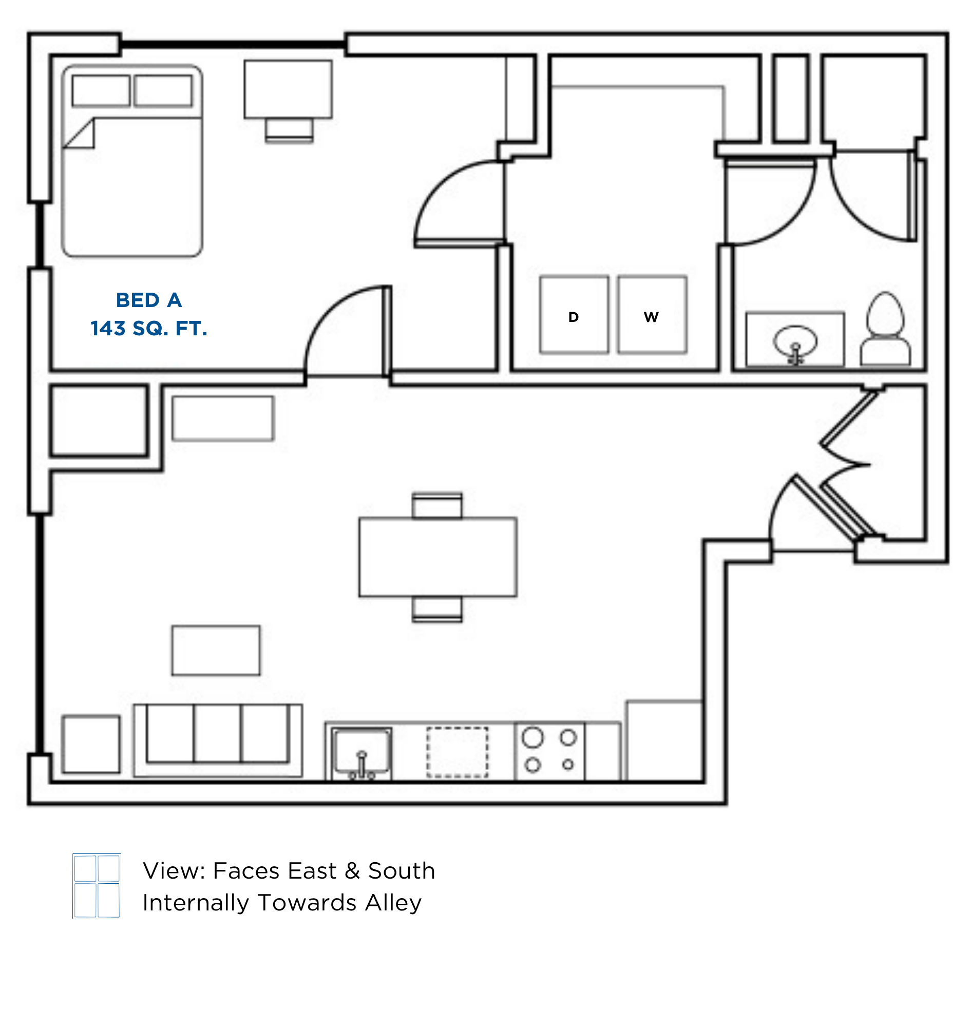 1B Floor Plan
