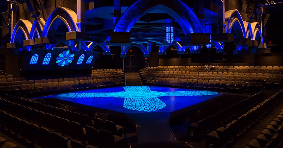 An empty inside of the Marriott Theatre in Lincolnshire