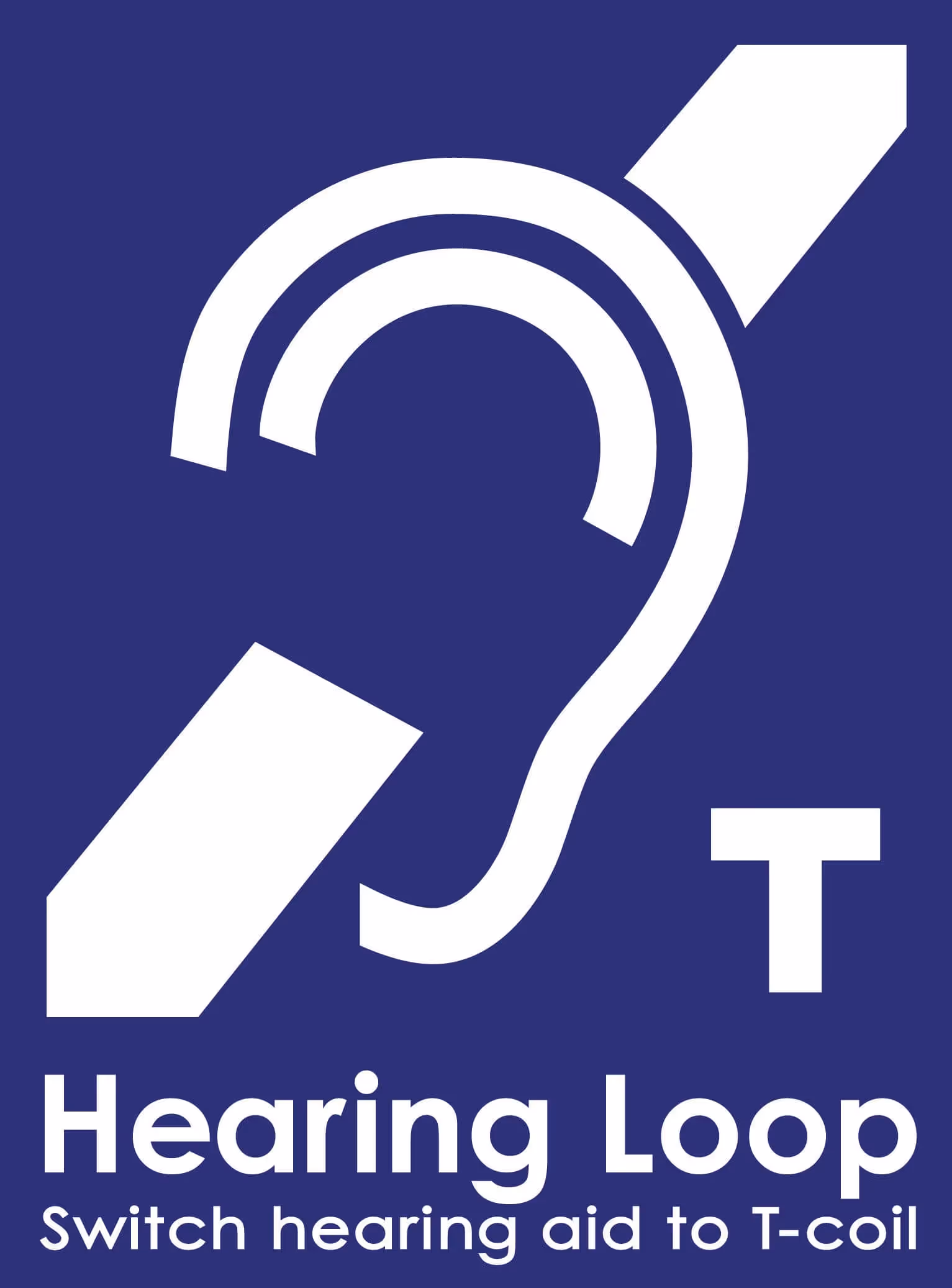 Hearing Loop: Switch hearing aid to T-coil