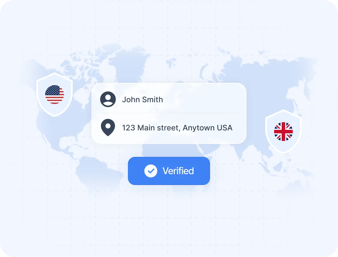 Name & Address (US + UK)
