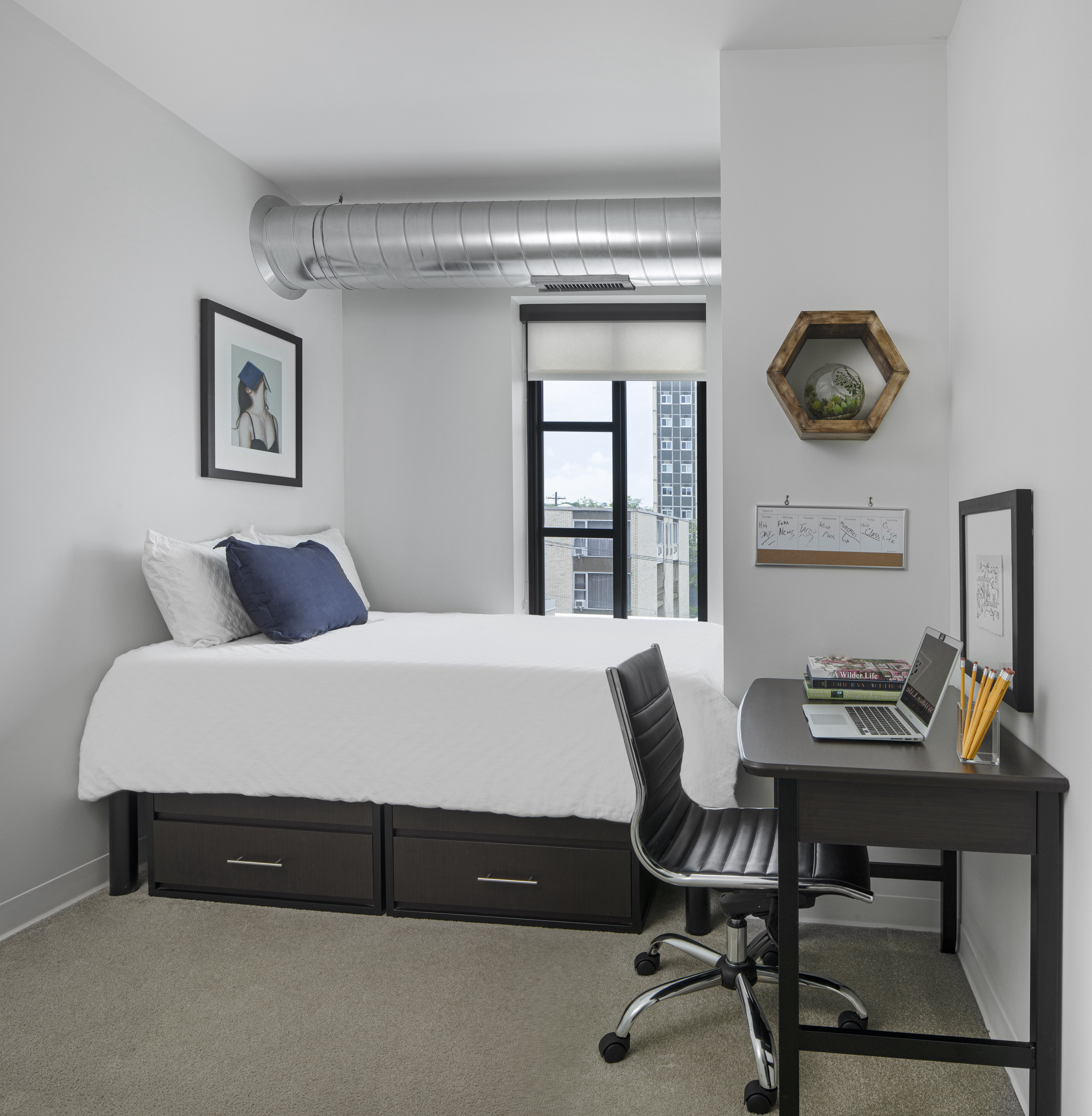 Bedroom with White Sheets
