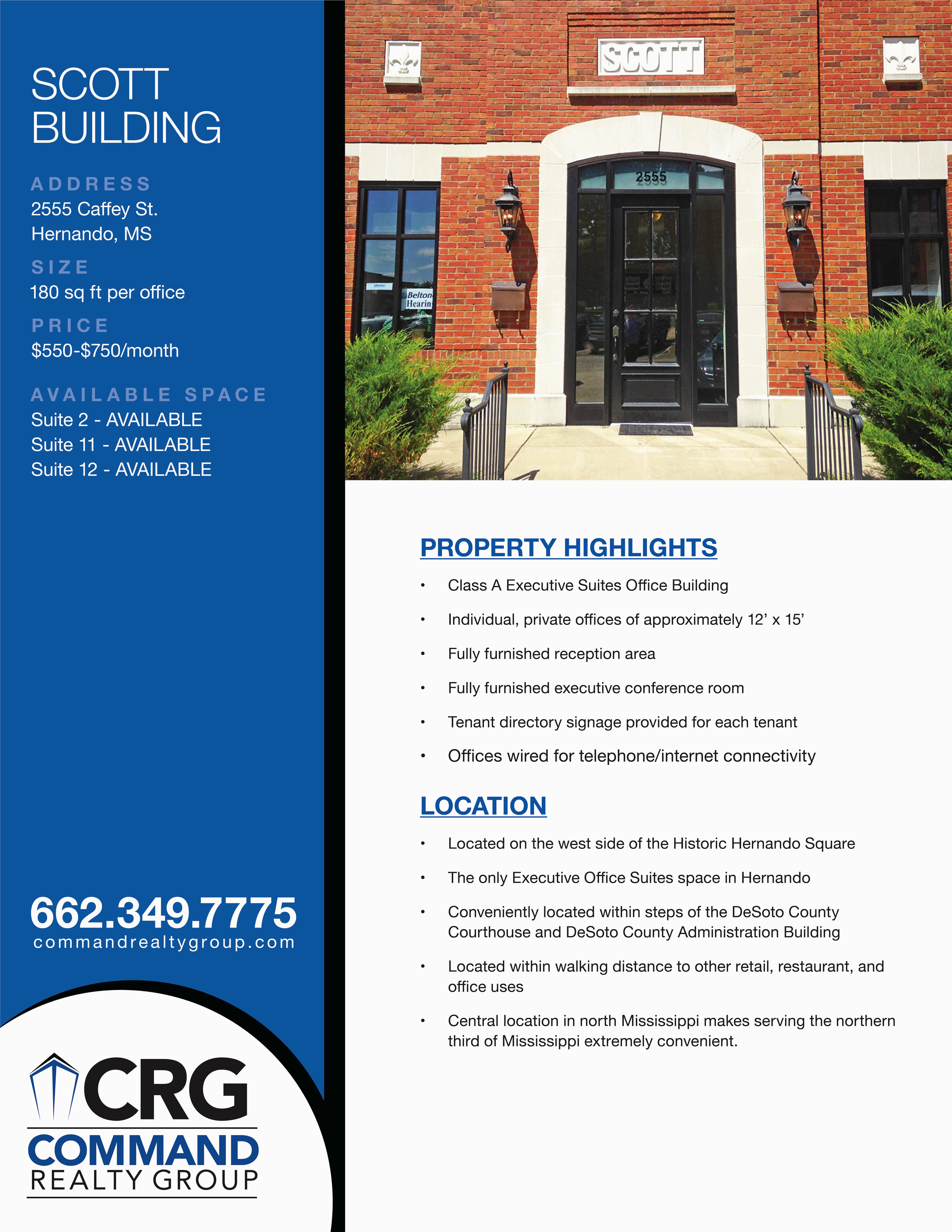 Scott Building Data Sheet