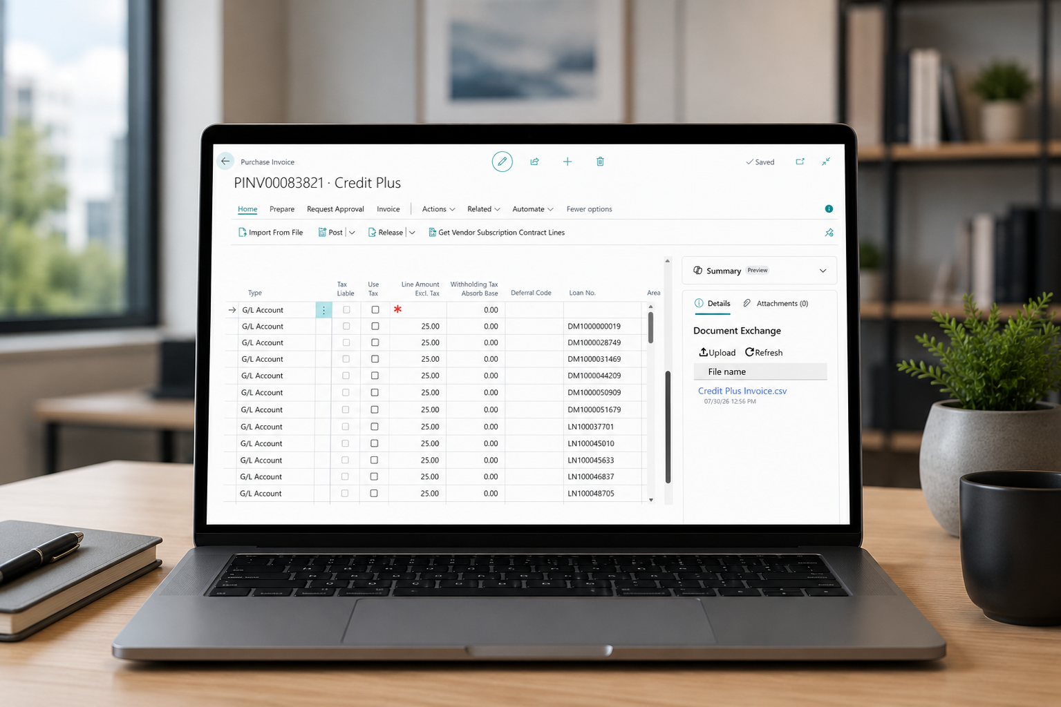 Screenshot Loan Vision UI 