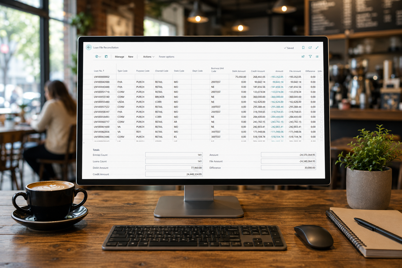 Screenshot Loan Vision UI 