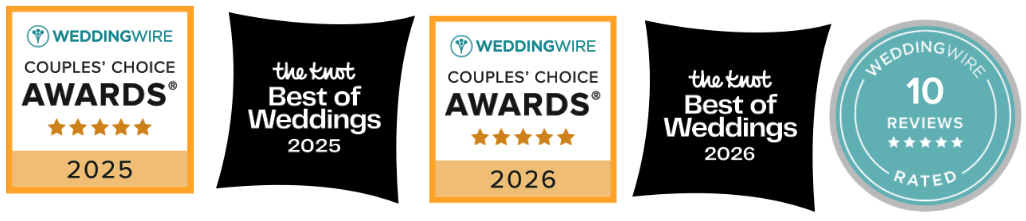Five-star wedding DJ reviews from The Knot, WeddingWire, and Zola for Colorado weddings