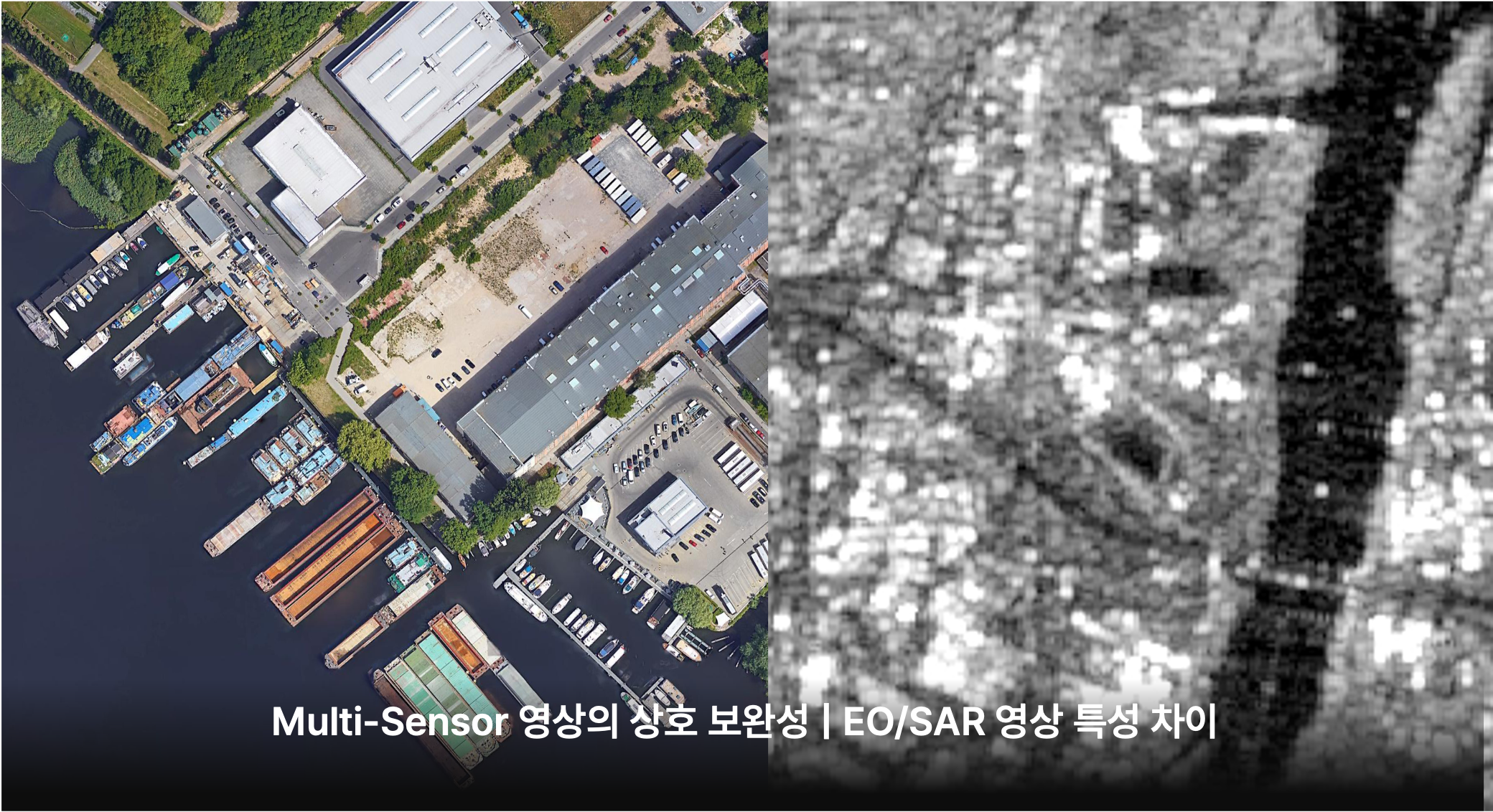 Multi-Sensor 영상의 상호 보완성 — EO/SAR 영상 특성 차이