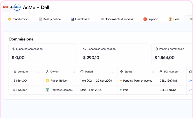 give visibility to partners