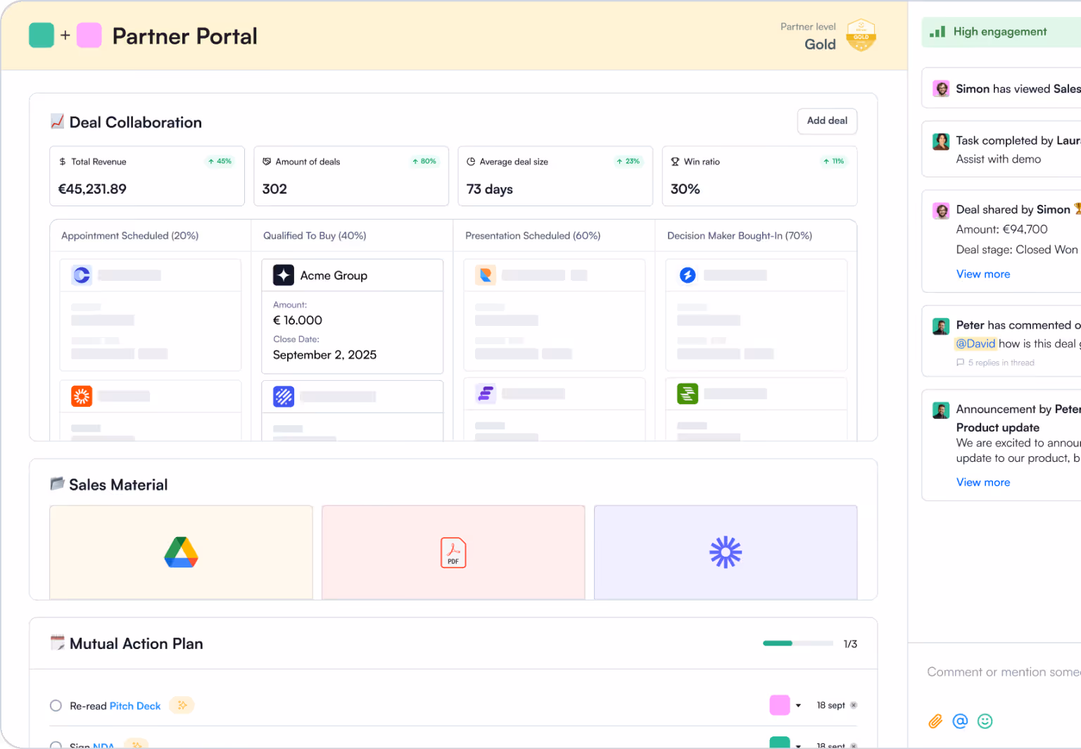 give visibility to partners