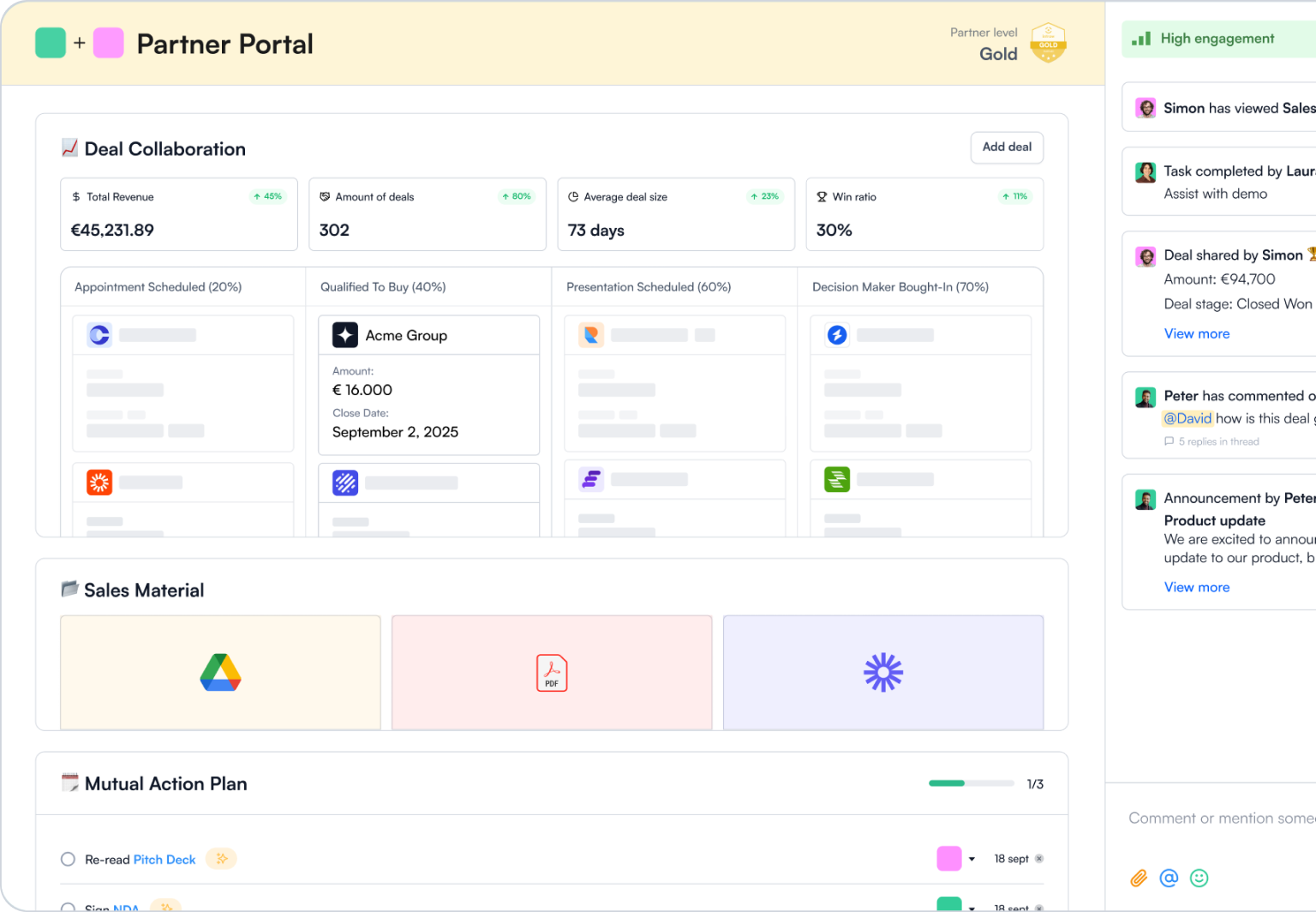 give visibility to partners