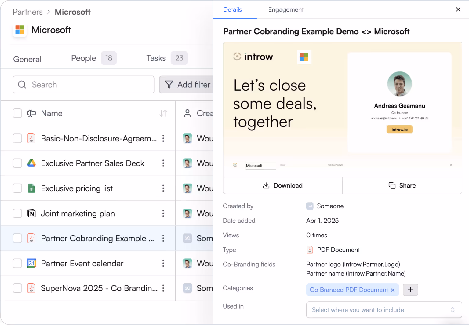 give visibility to partners