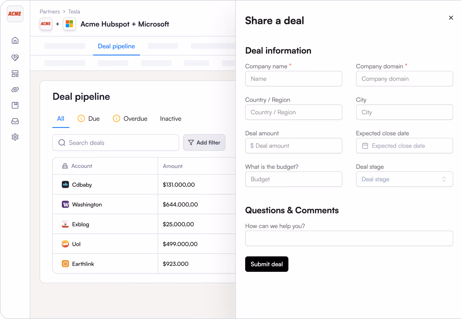 give visibility to partners