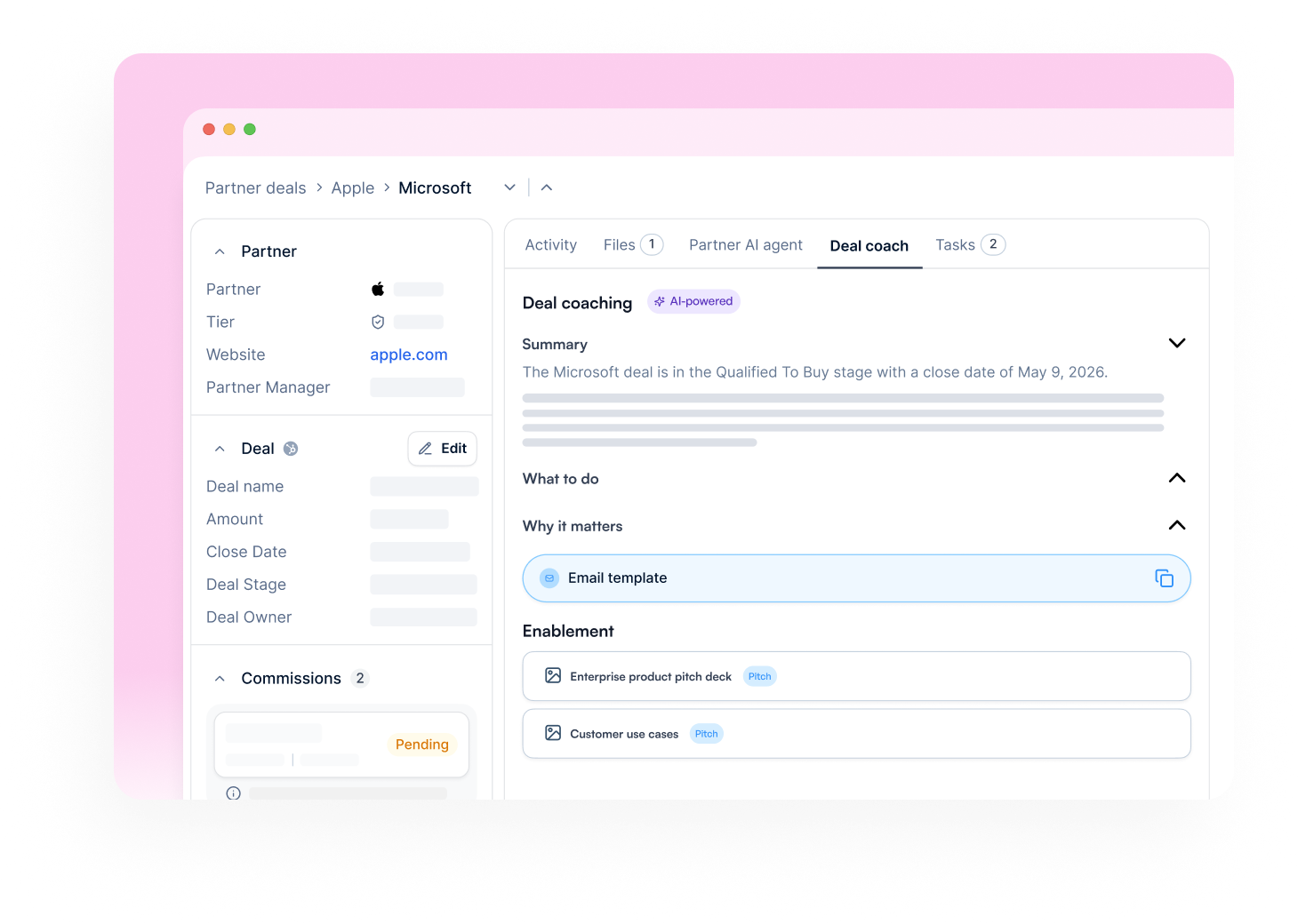 give visibility to partners