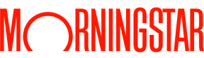 Morningstar logo with stylized red text and a circular icon replacing the O.