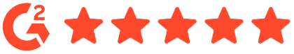 Red crescent moon with five red stars rating scale.
