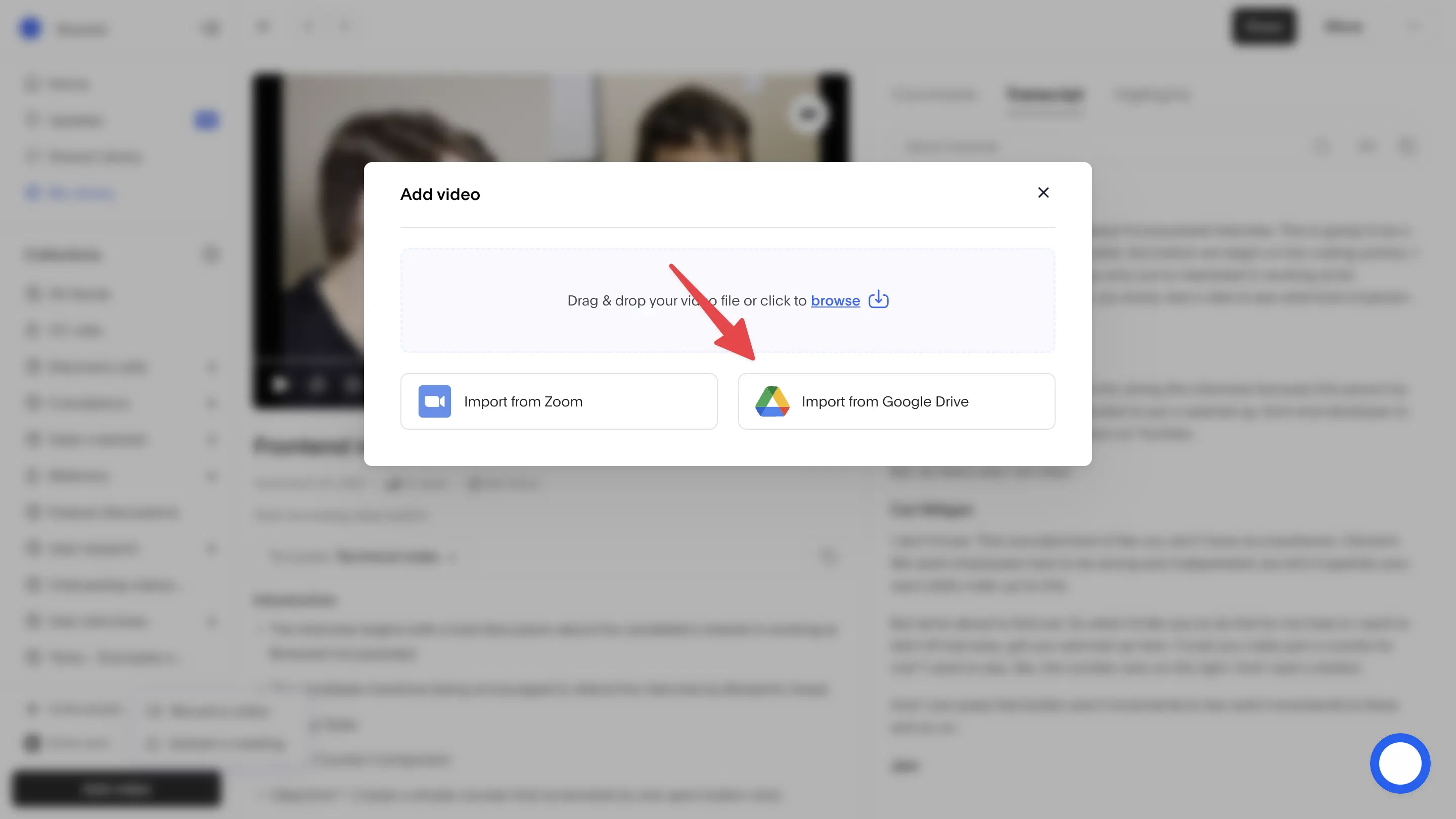 Connect Google Drive to Bluedot